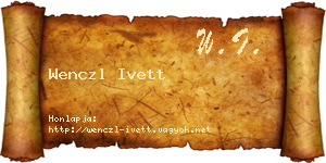 Wenczl Ivett névjegykártya